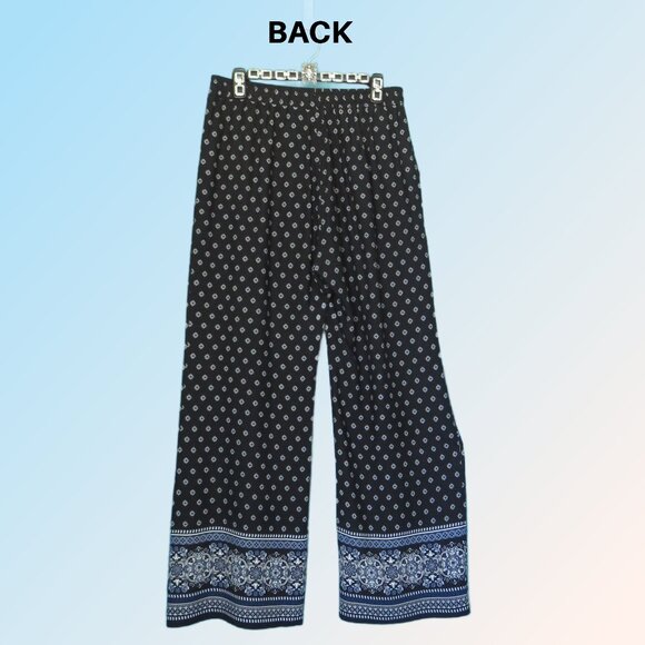 Black and Blue Palazzo Style Loose Fit Cotton Pants......325 - Picture 3 of 9